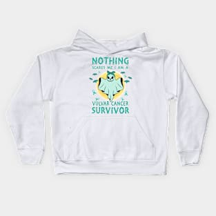 Vulvar Cancer Awareness - boo ghost halloween Kids Hoodie